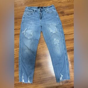 Hollister Light Blue Distressed Women Jeans